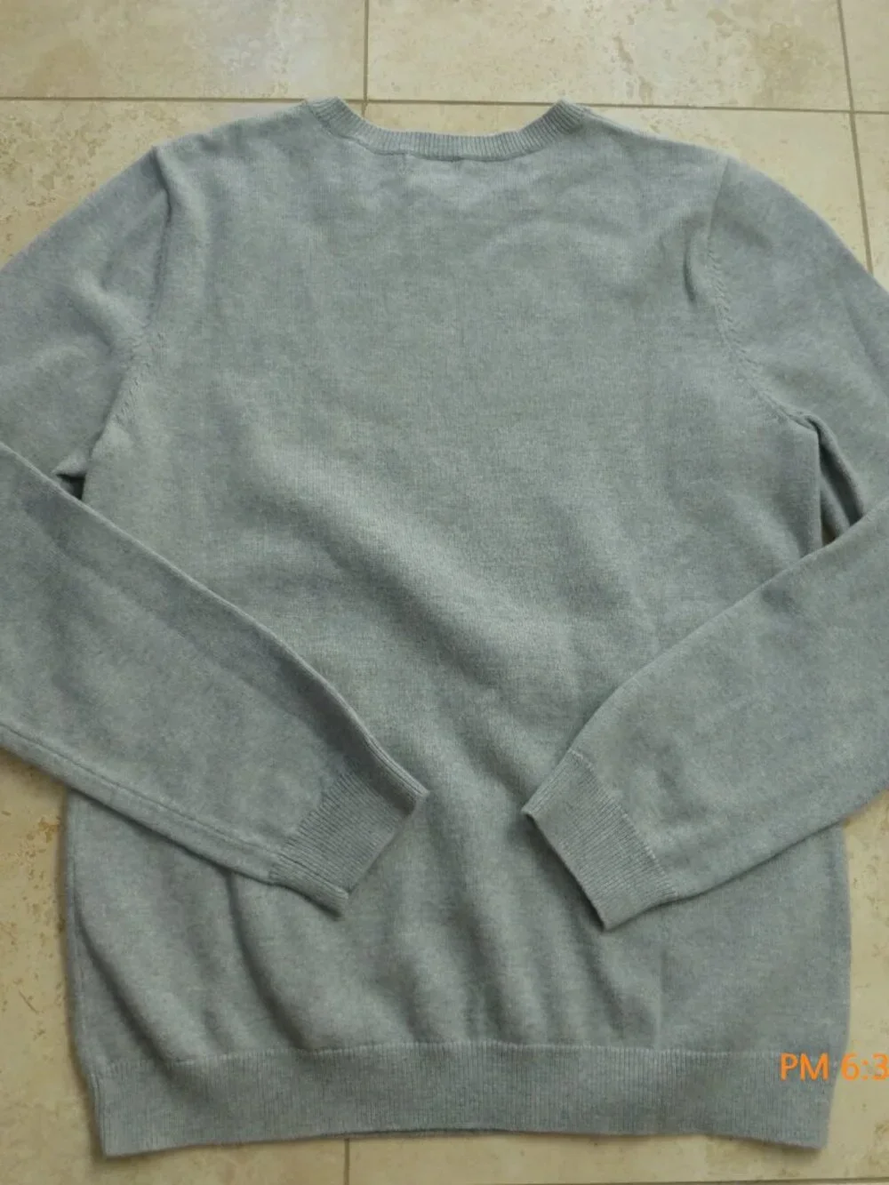 IZOD Gray Argyle Cotton Crew Neck Sweater Women's Size Small Classic Preppy